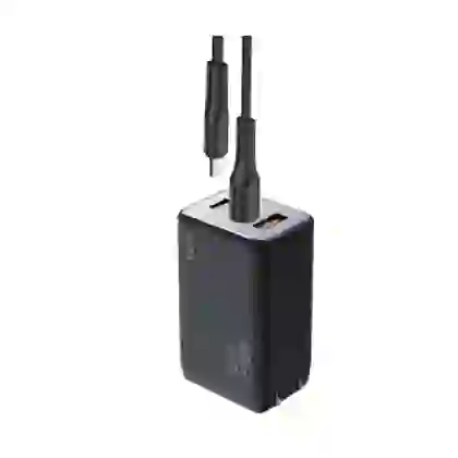 Sạc nhanh Mini Trusmi PD 65w Gan 1A+2C kèm cáp Type-C to Type-C 60w (US) CH05 1